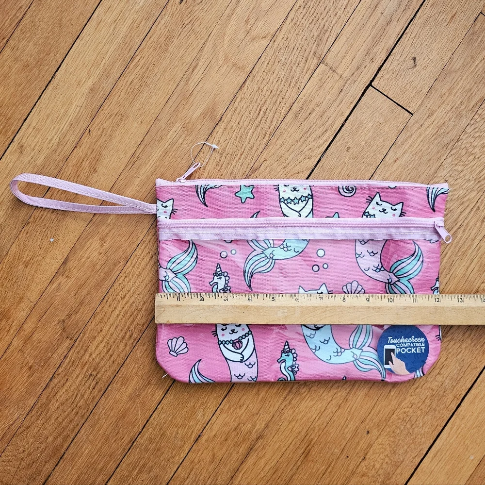 NWOT: Morgan Home Fashions Mermaid Kitty Beach Wet/Dry Case. 😺 🧜🏼‍♀️ - Picture 4 of 6